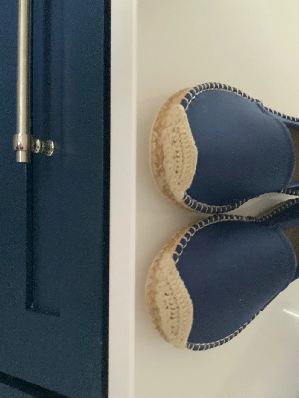 Women's Navy Espadrille Slip-On Shoes